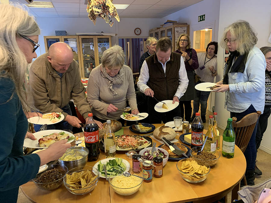 Projektet Vox Vigor - en nättidning håller en överlevnadslunch i december 2019. Foto: Monica Atterberg