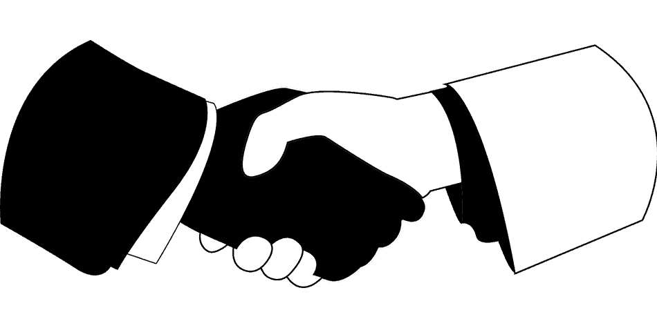 En handskakning som symboliserar överenskommelse, gemensamma behov