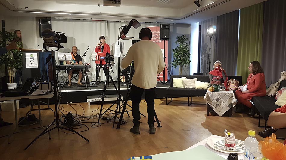 Inspelningen av den digitala Galenfestivalen 2020. Fotograf: Veronica Malm