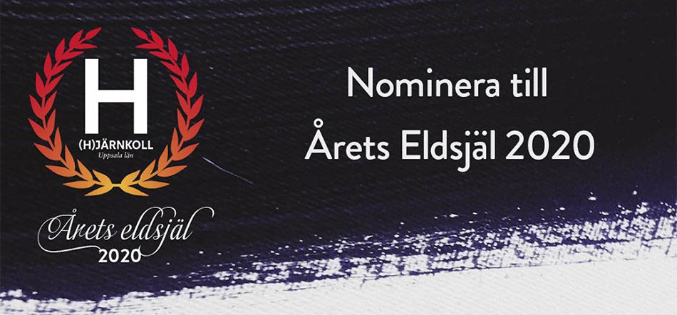 Affisch med texten "Nominering till årets Eldsjäl"