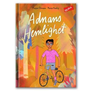 Bokomslag med pojke på cykel