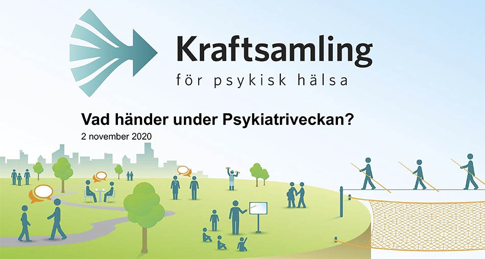 Presentationsbild från Kraftsamling inför frukostseminarium om vad som händer under psykiatriveckan runtom i landet.