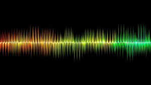 Ljudvågor i grönt och orange. Foto: CSTRSK från Pixabay