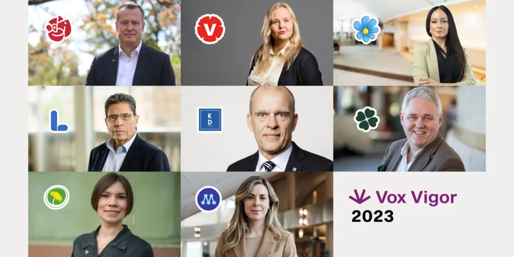 Collage av poltikerna som blivit tillfrågade